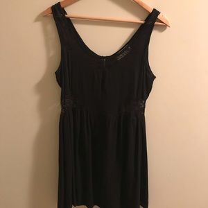 Black dress with lace side panels